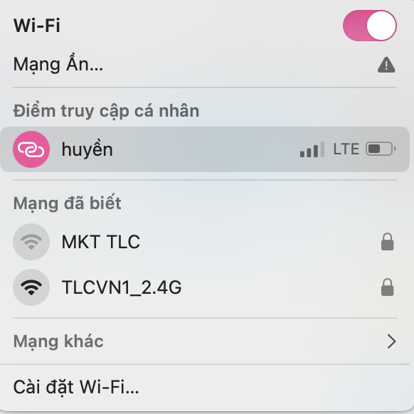 Chia sẻ 4G trên iPhone sang máy tính bước 3